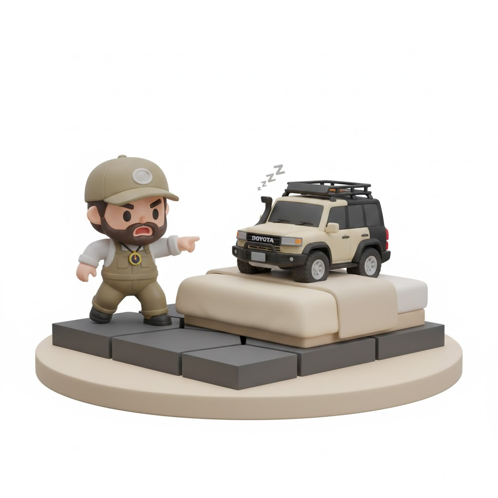 ランクル250車中泊の現実！フルフラット寸法と段差解消の最適解