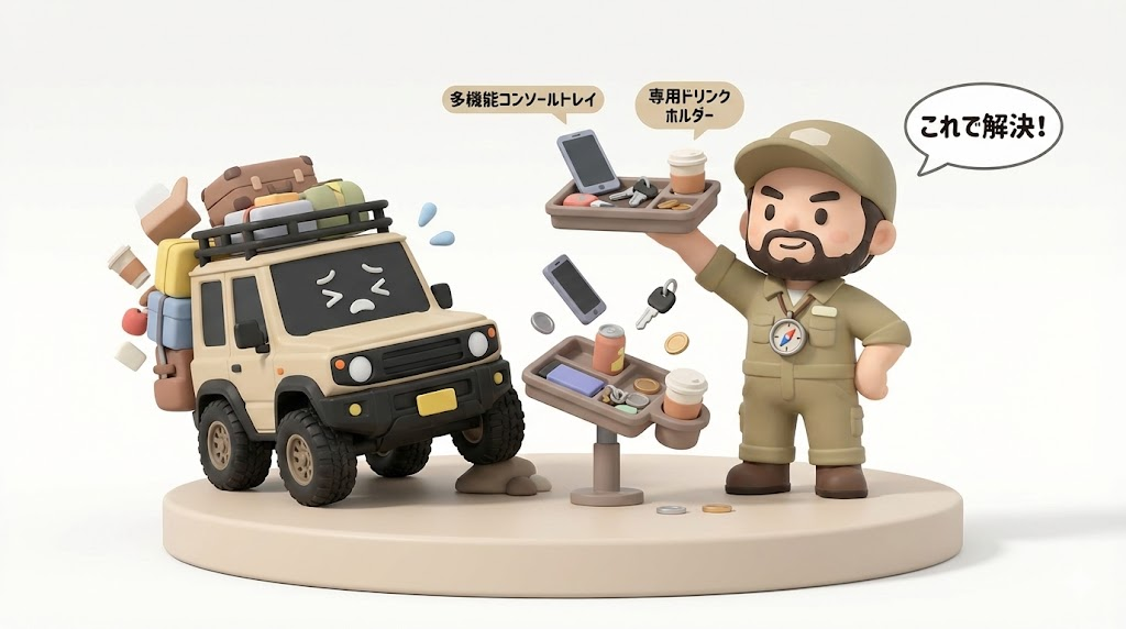 ランクル250収納不足の悲報を解消！専用ホルダーとトレイ活用術