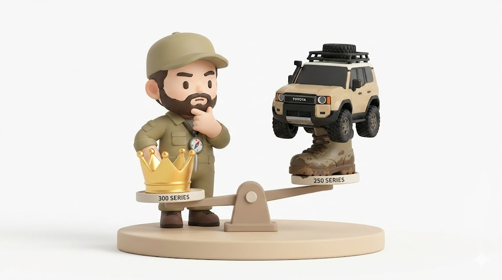 ランクル250vs300徹底比較！サイズ・価格・エンジンの決定的違い【下克上】