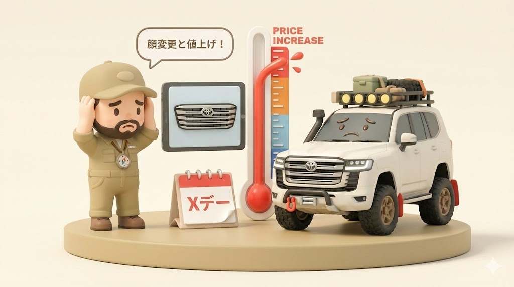 【悲報】ランクル300マイナーチェンジ予想｜顔変更と値上げXデー