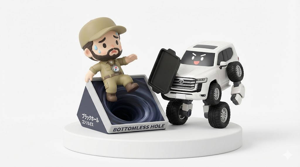 【ランクル300収納】コンソールが深すぎて絶望…隙間を埋める神グッズ活用術