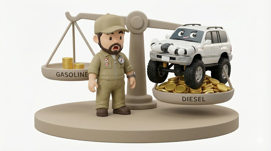 【悲報】ランクル100価格高騰…ディーゼルvsガソリン200万差の現実