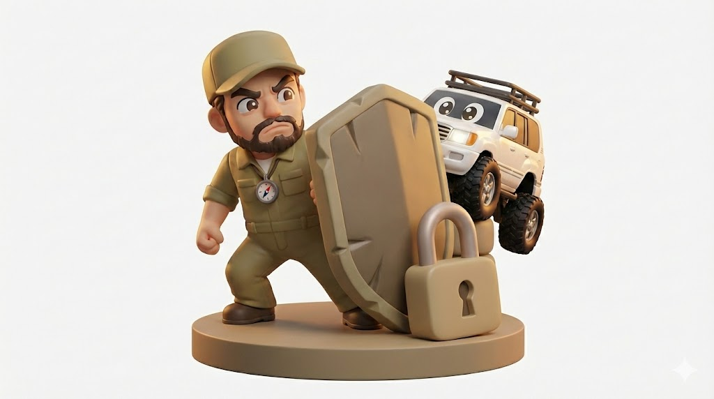 ランクル100盗難対策｜旧型こそ危ない！アナログ最強の防御3選