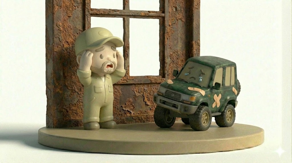 【絶望】ランクル80錆対策｜窓枠・フレーム腐食で修理費30万