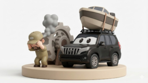 プラド150牽引の罠【暴露】AT破壊を防ぐヒッチ選びと950登録