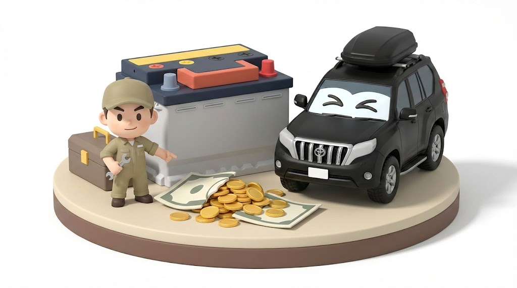 プラド150バッテリー交換の罠｜適合サイズとDIYで8万を2万に