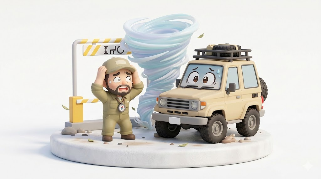 ランクル70ルーフラック購入前【警告】2.1mの絶望と爆音の罠