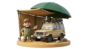 ランクル70サンシェード【警告】2千円の罠！車中泊組は専用品一択