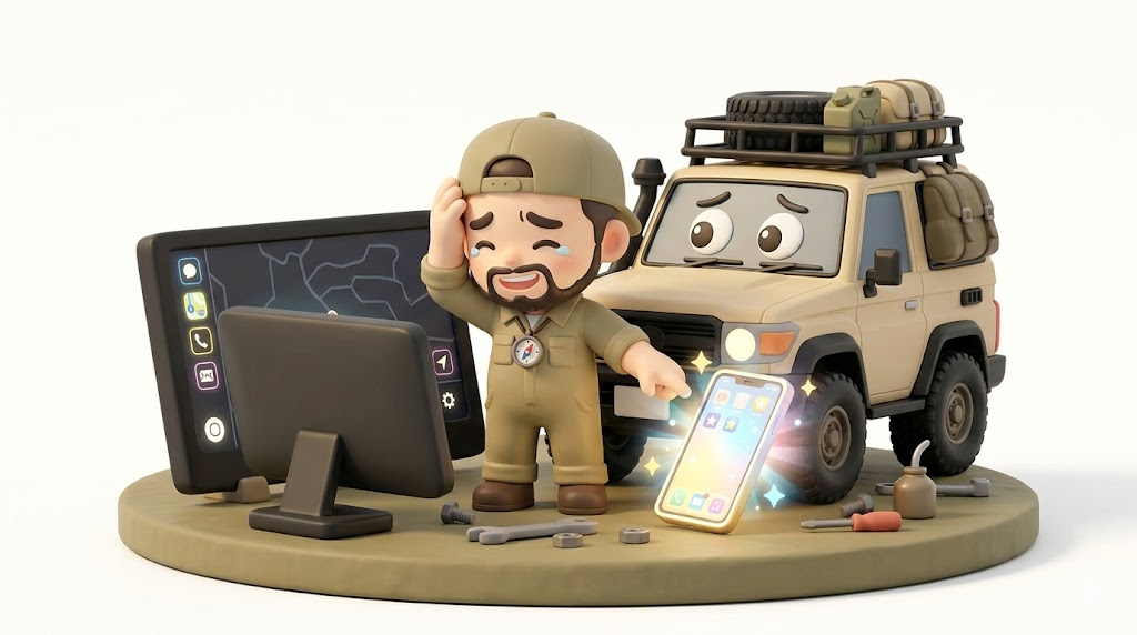 ランクル70ナビ取付【警告】15万捨てる絶望位置とDIY地獄