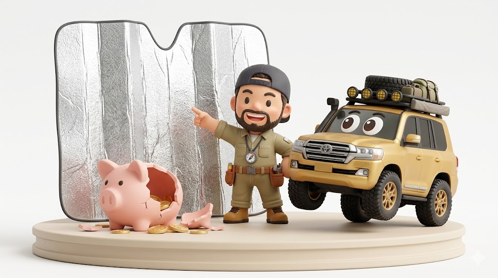 ランクル200サンシェード【警告】汎用品はNG!15万円守る正解