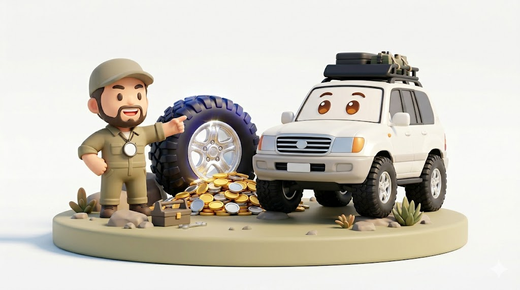 ランクル100ホイール|3万損する流用の罠とオーナー必見の正解