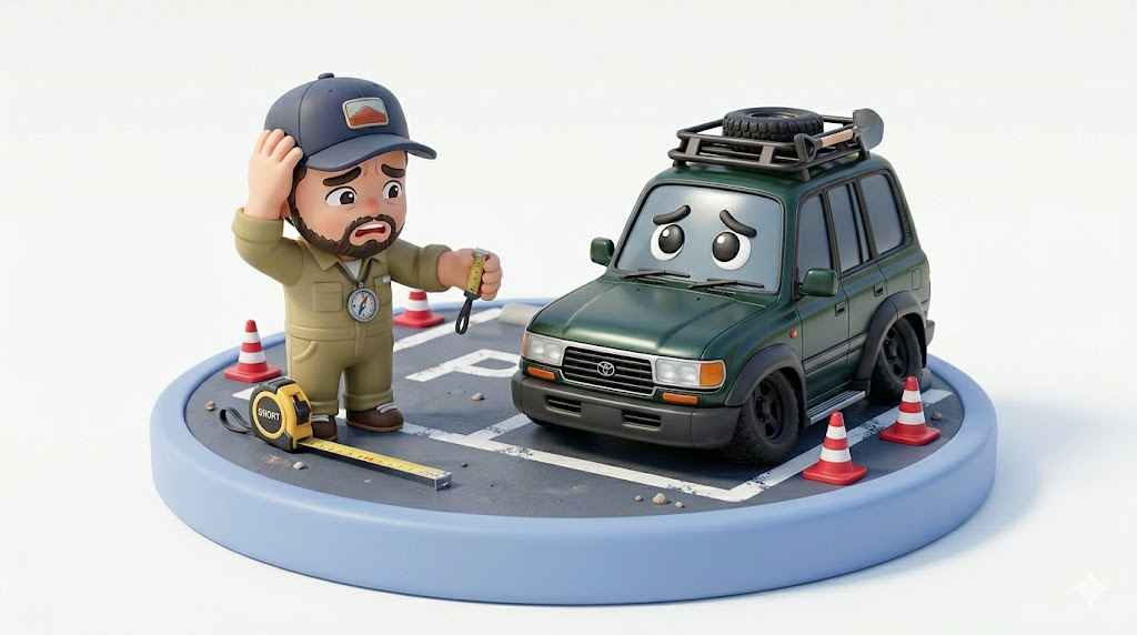 ランクル80サイズ【悲報】全幅1930mmの駐車場地獄と対策