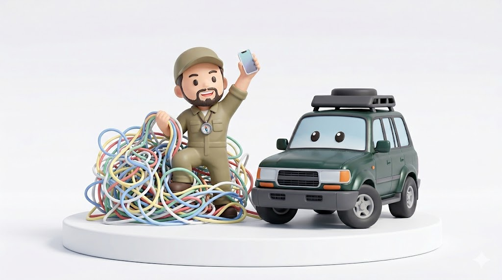 ランクル80ナビ交換の罠|低い位置と火災を防ぐ1DINの正解