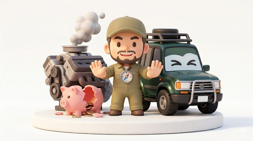 ランクル80エンジン暴露|【購入前】燃費5kmと50万修理の罠