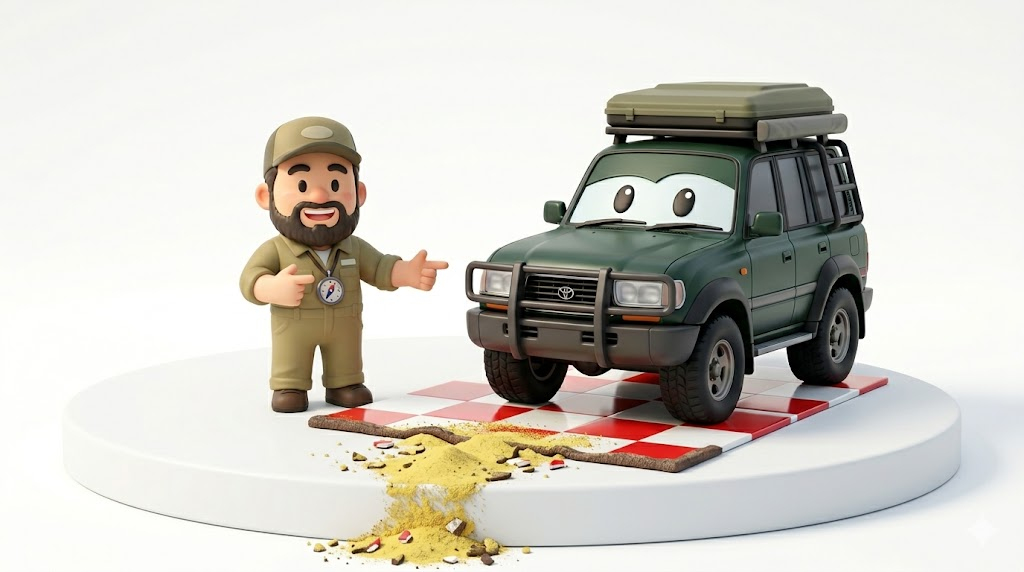 ランクル80フロアマット【警告】中古純正は粉化の罠！社外品が正解