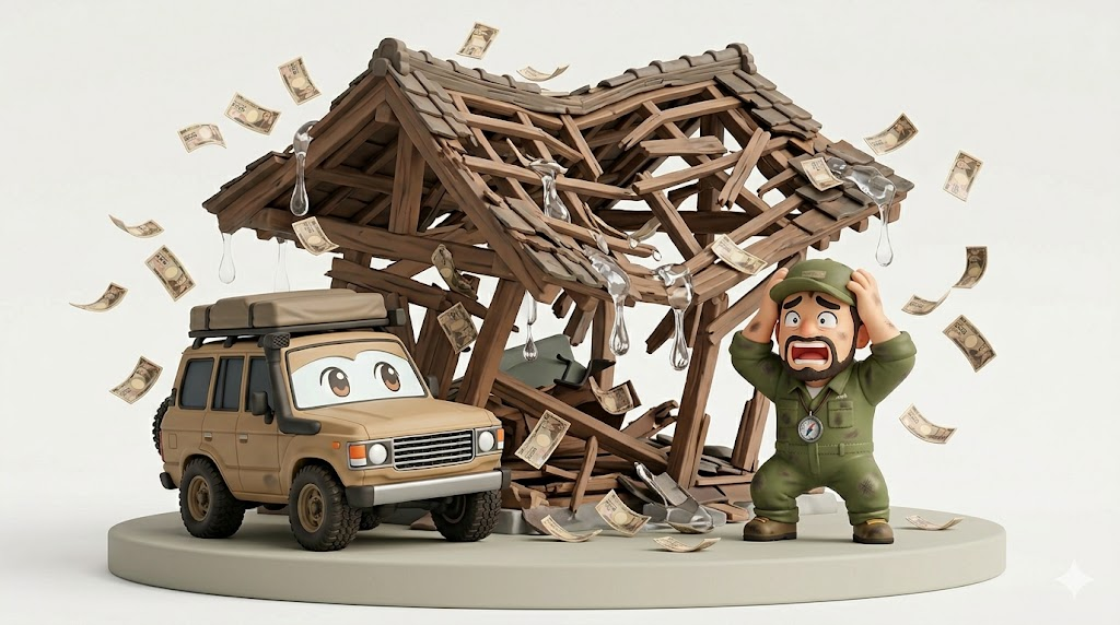 ランクル60ロールーフ換装【悲報】50万の屋根切りと雨漏り地獄