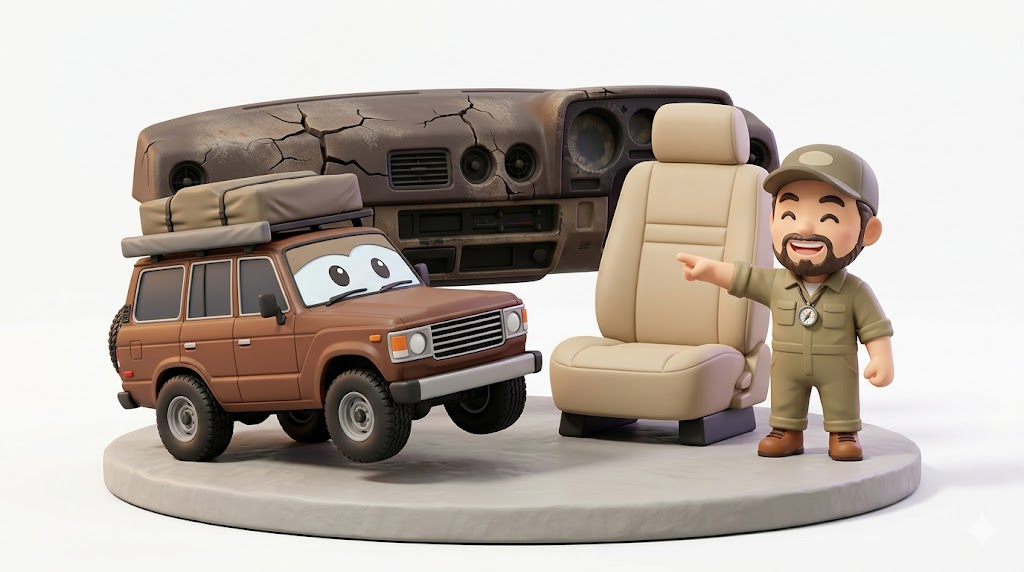 【ランクル60内装】ボロい室内に絶望…5万円で蘇らせる正解