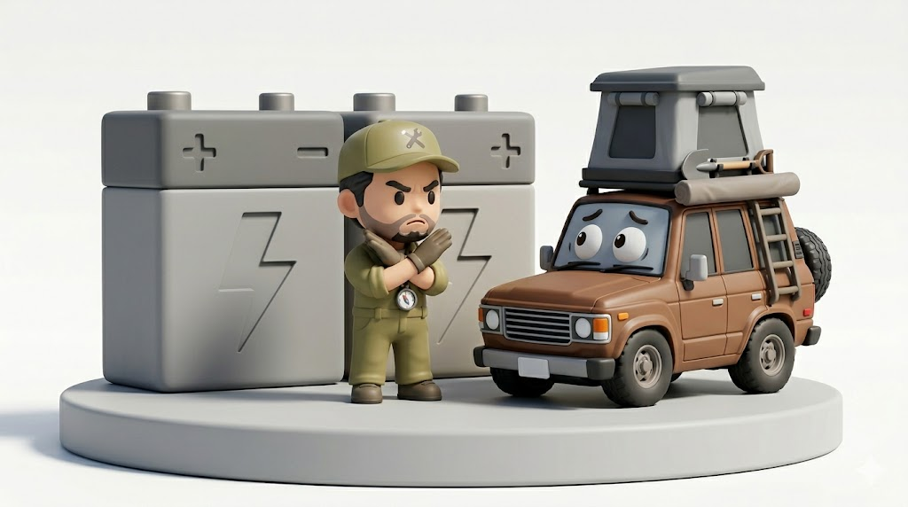 ランクル60バッテリー交換の罠【警告】24V誤認で数万円がゴミに